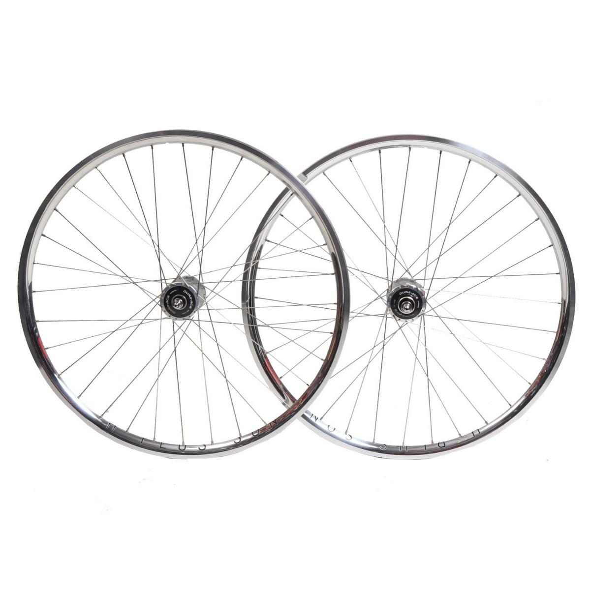H+Son Archetype/Dura Ace 7600 fixed gear track wheelset - silver