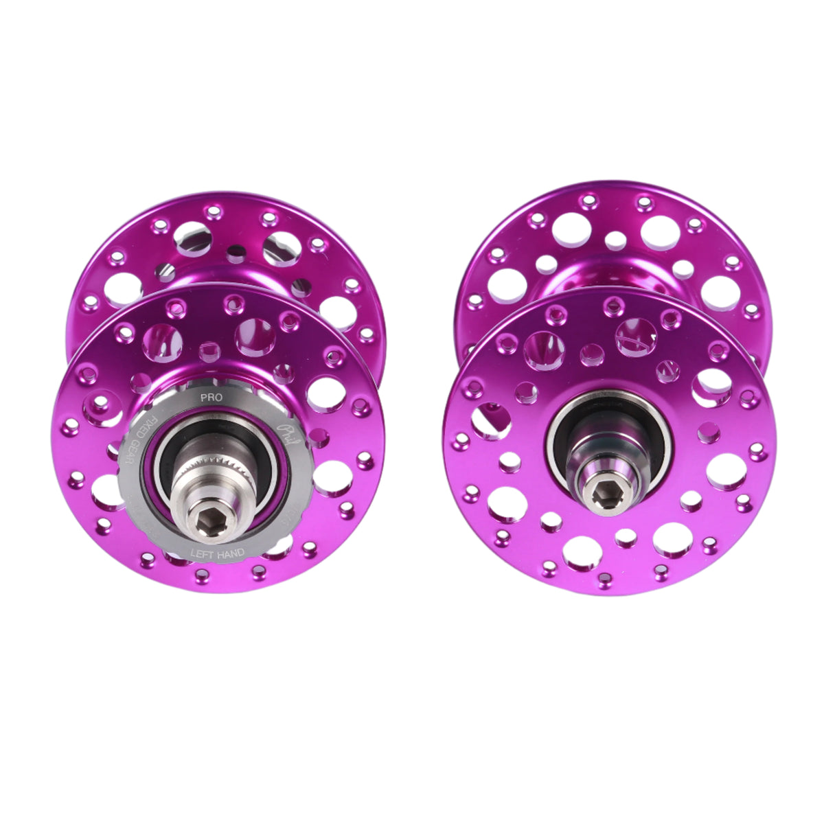 Phil Wood Pro Track fixed gear hub set - purple