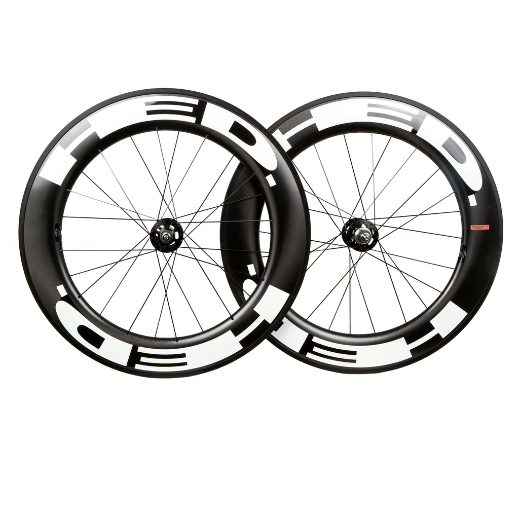 fixed gear rims HED Jet 9 RC Black carbon track fixed gear wheelset