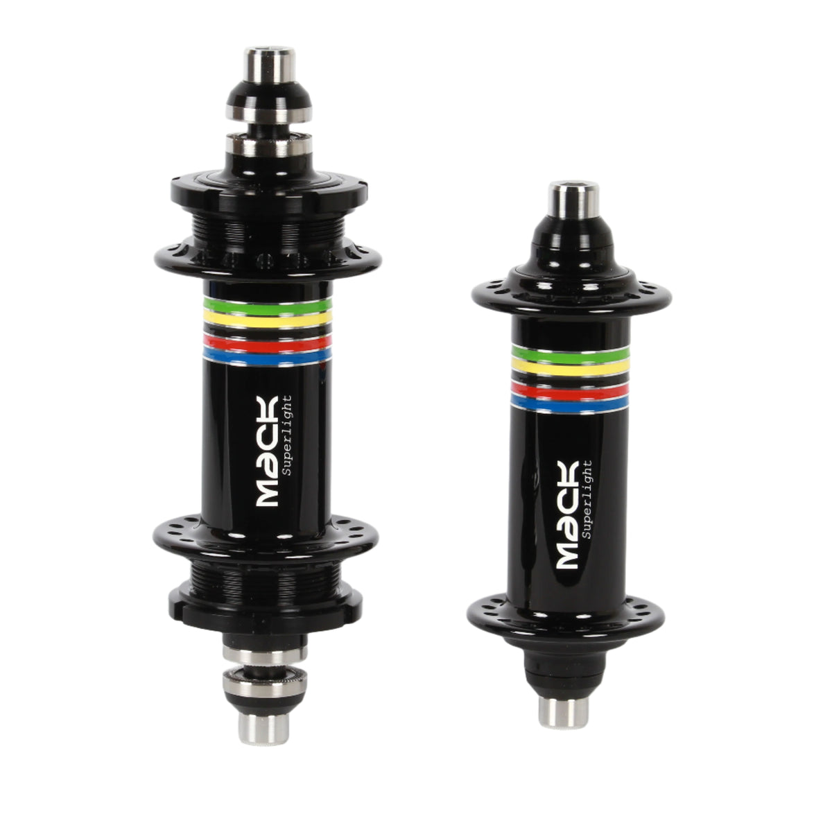 Mack Superlight WCS low flange fixed gear track hub set - anodized colors