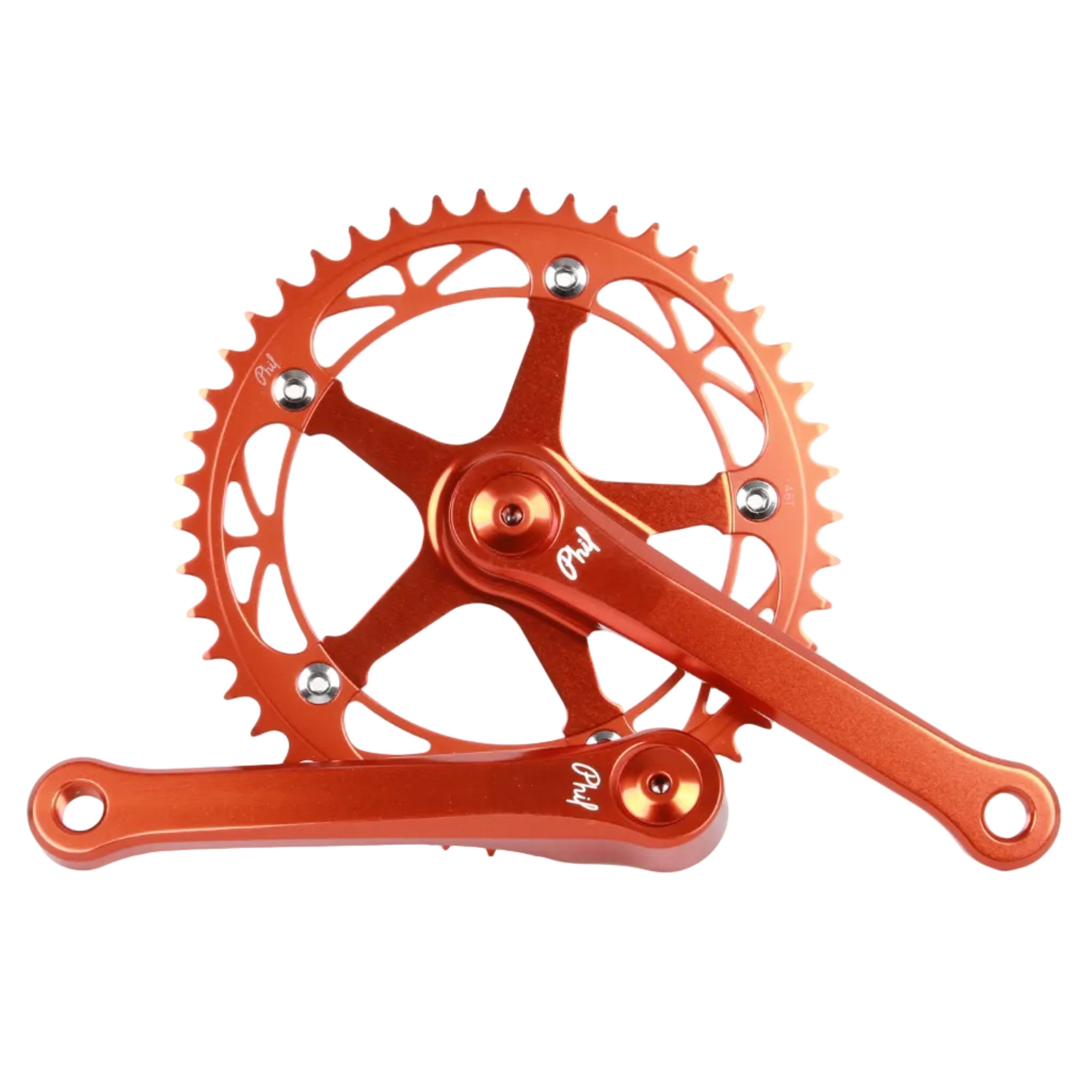 Phil Wood track crankset - orange | Retrogression