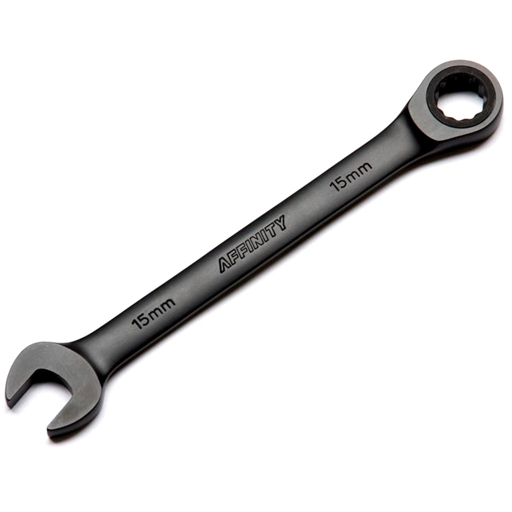 Affinity long 15mm ratcheting combination wrench - Retrogression Fixed Gear