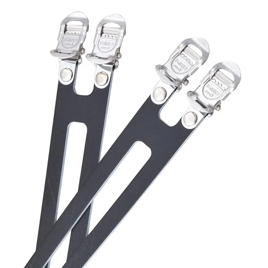 MKS Fit-A Spirit leather fixed gear track bike double straps MKS Fit-A Spirit leather fixed gear track bike double straps