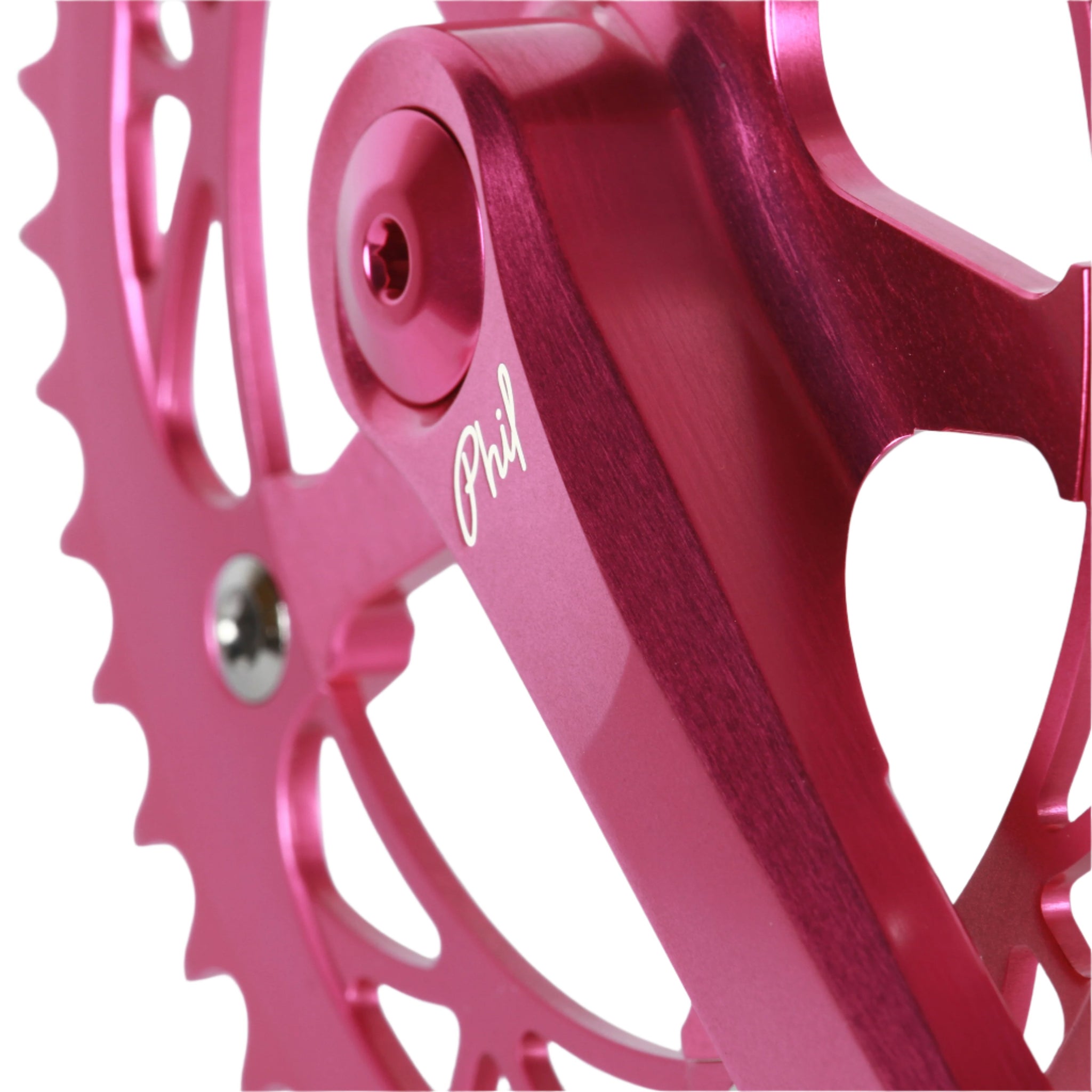 Phil Wood fixed gear track crankset - pink
