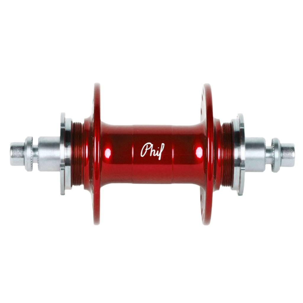 Phil Wood low flange track fixed gear hub set - anodized colors