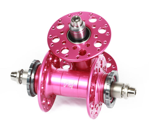 Phil Wood Pro Track hub set - pink - Retrogression Fixed Gear