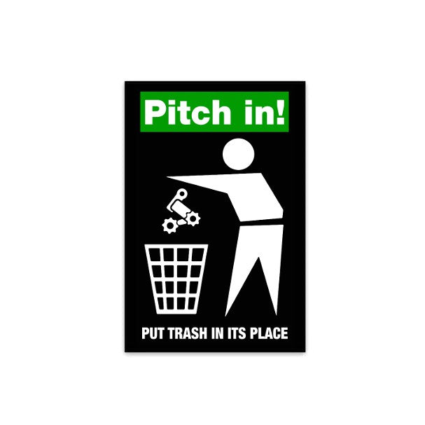"Pitch In!" sticker - Retrogression Fixed Gear