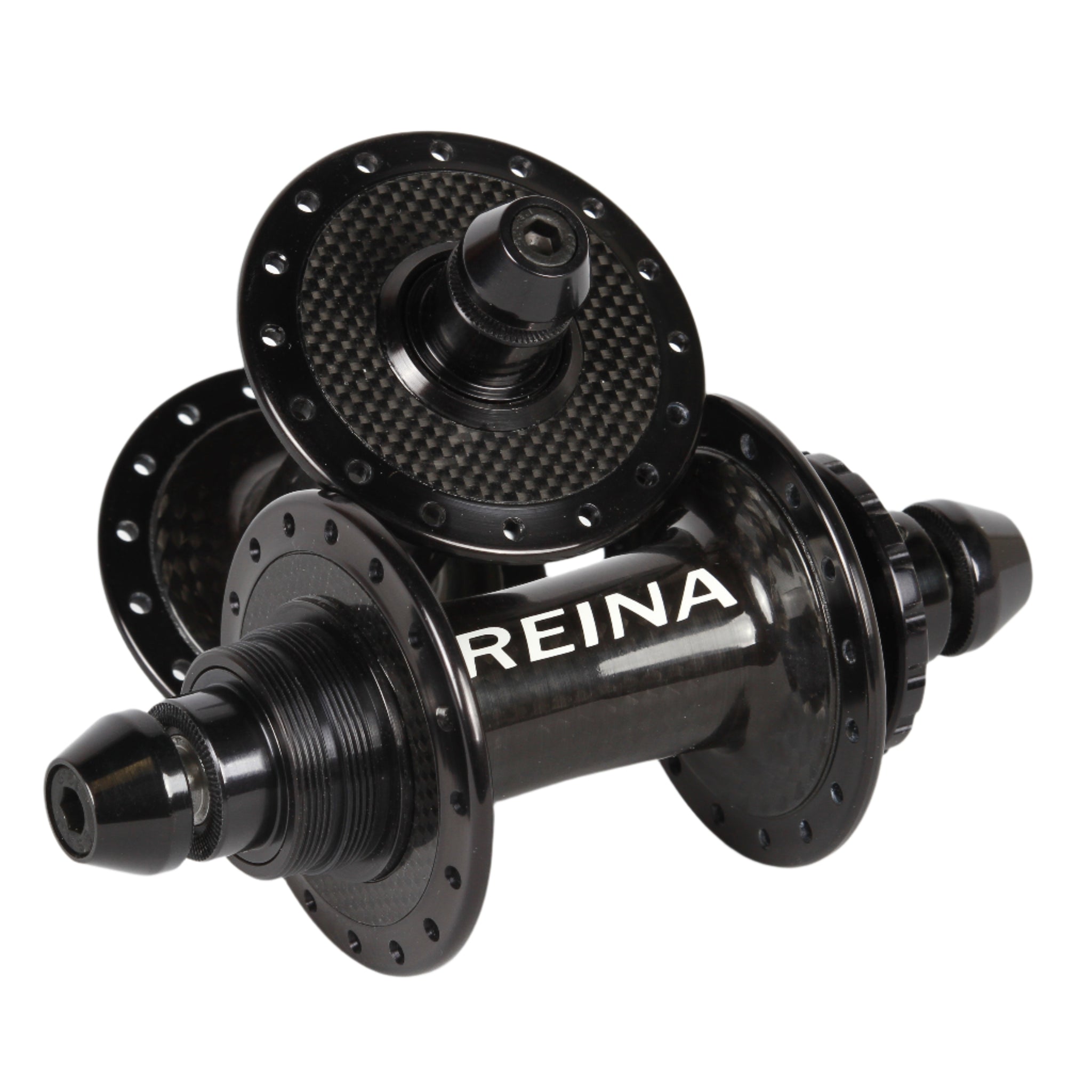 Reina high flange carbon hub set - Retrogression Fixed Gear