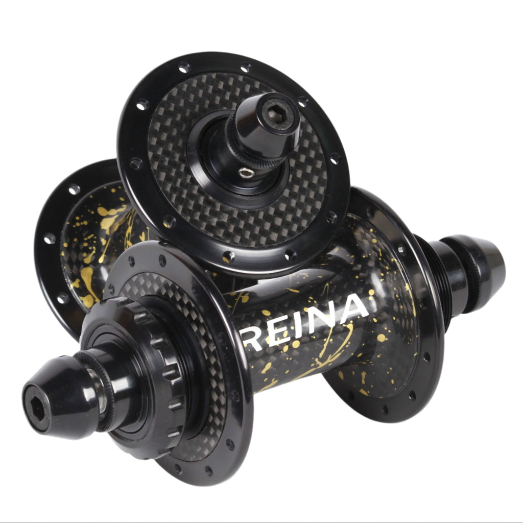Reina high flange carbon hub set - Retrogression Fixed Gear