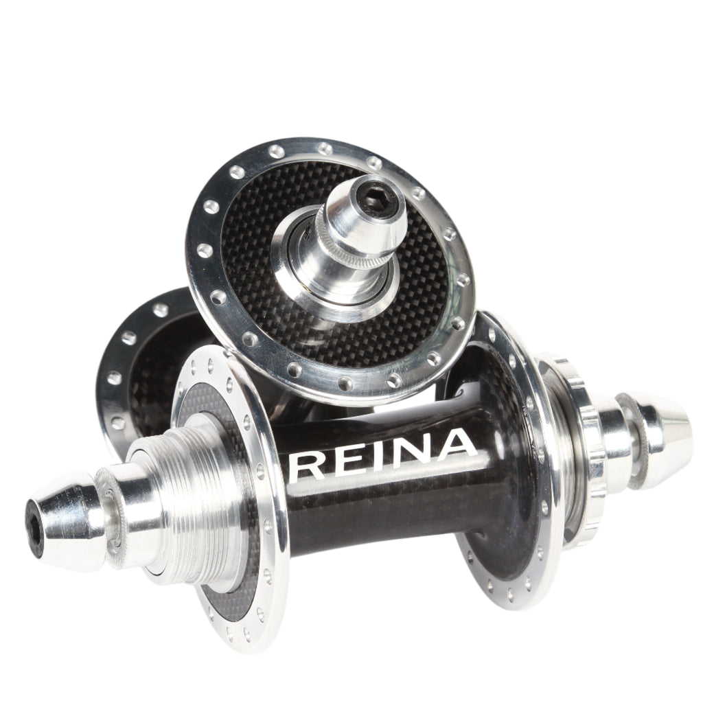 Reina high flange carbon hub set - Retrogression Fixed Gear