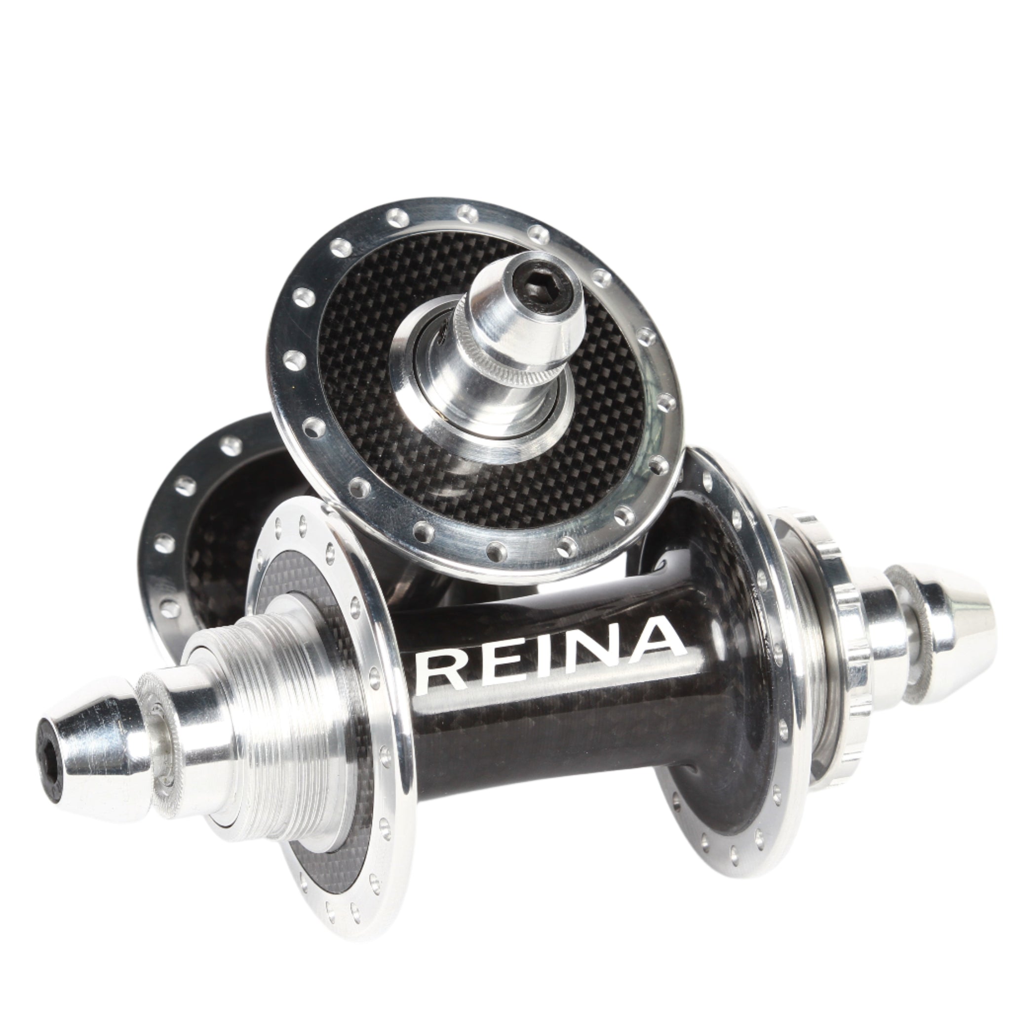 Reina high flange carbon hub set - Retrogression Fixed Gear
