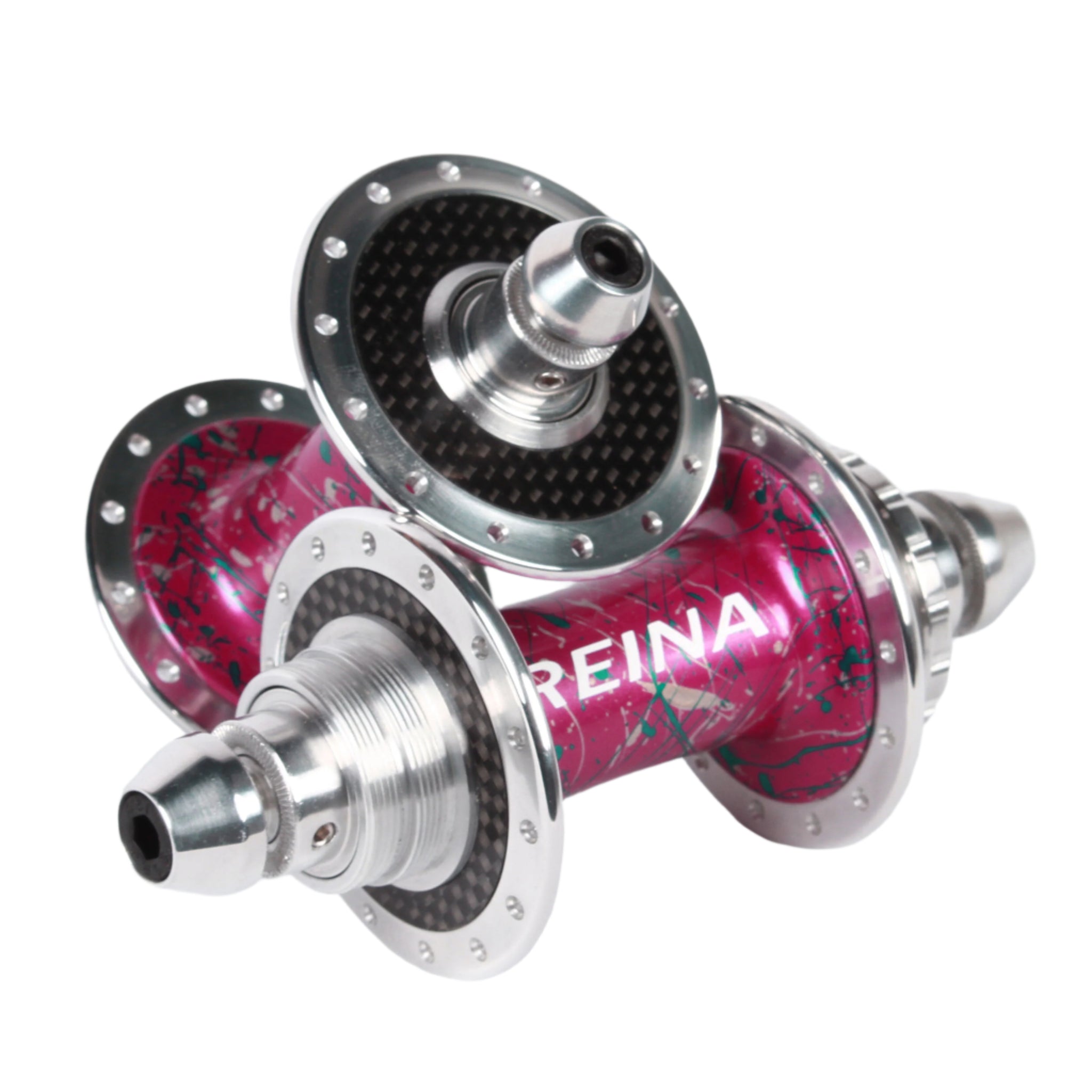 Reina high flange carbon hub set - Retrogression Fixed Gear