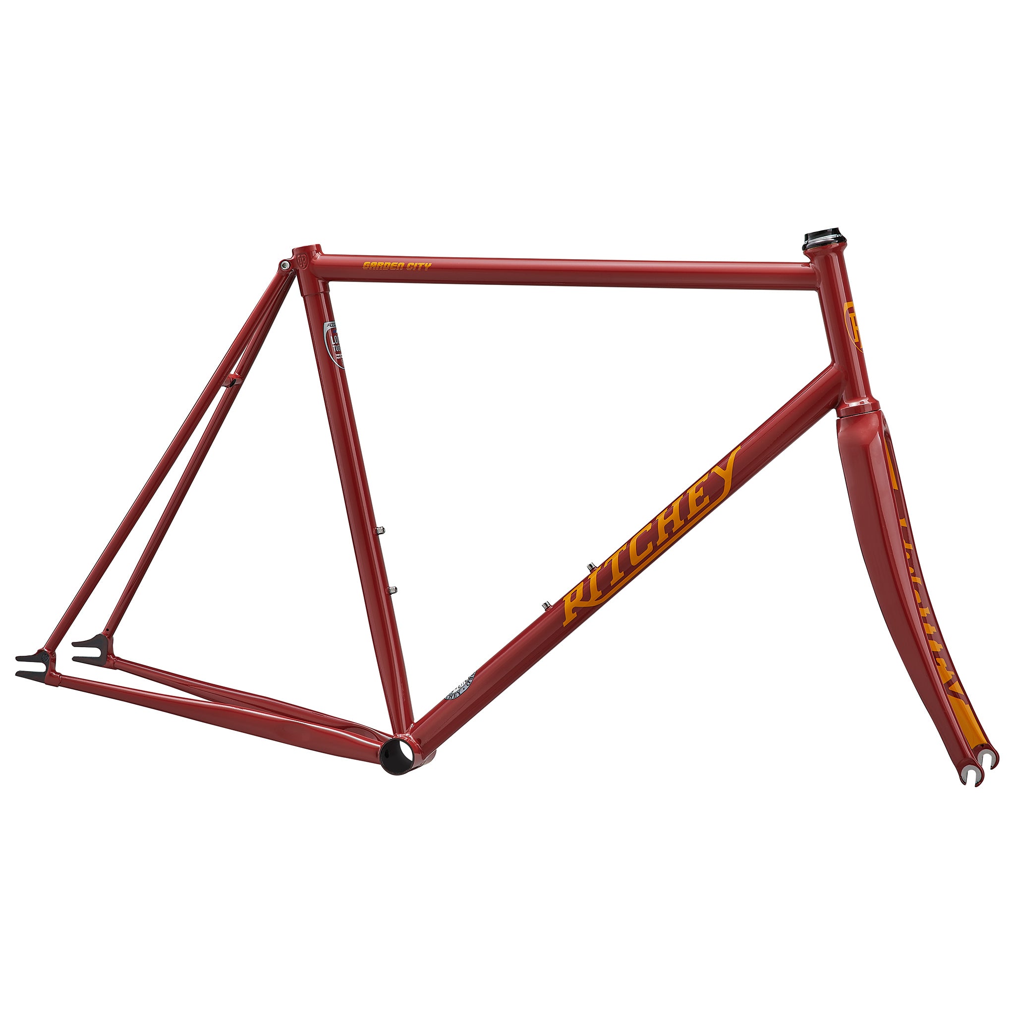 Ritchey レッド ハンドル 630mm とシートポスト27.2mmのセット Ritchey Garden City Track frameset