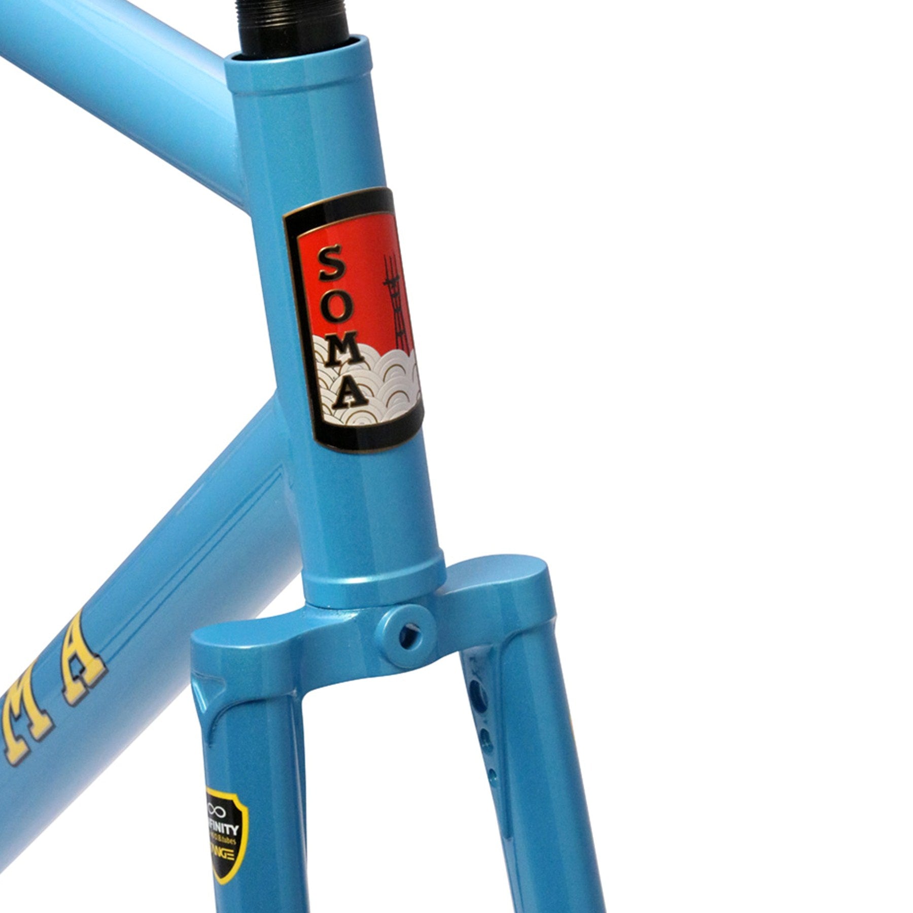 blue fixed gear Soma Rush fixed gear track frameset