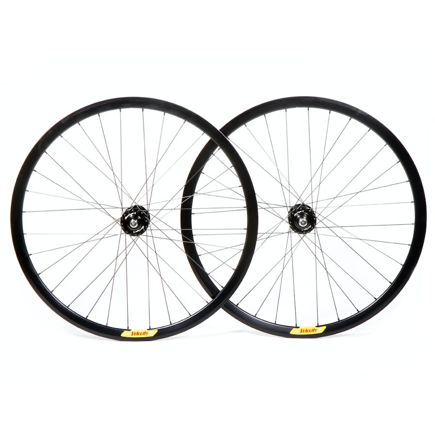 Velocity Deep V/Gran Compe II wheelset black Retrogression