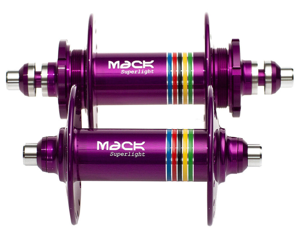 Mack Superlight high flange hub set - anodized colors WCS - Retrogression Fixed Gear