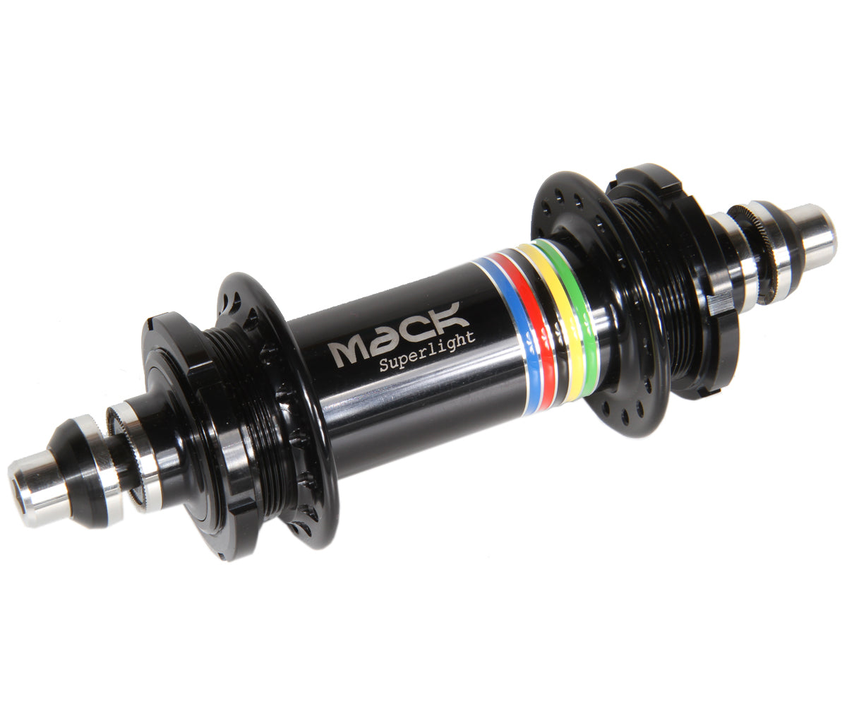Mack Superlight low flange rear hub - black WCS - Retrogression Fixed Gear