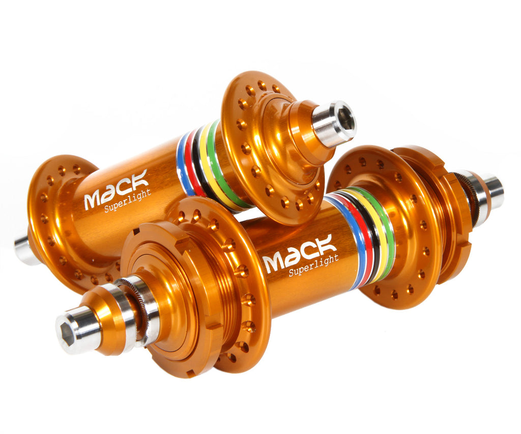 Mack Superlight low flange hub set - anodized colors WCS