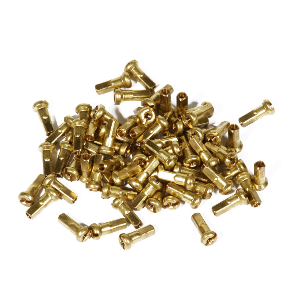 SimWorks by Hoshi raw brass spoke nipples