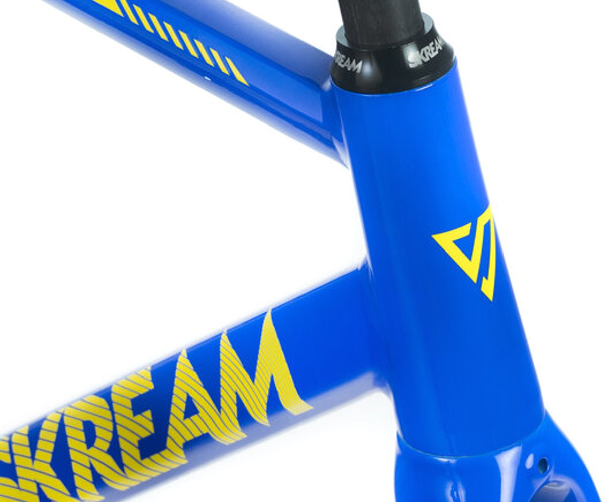 Skream Anodiz frameset - blue/yellow - Retrogression Fixed Gear