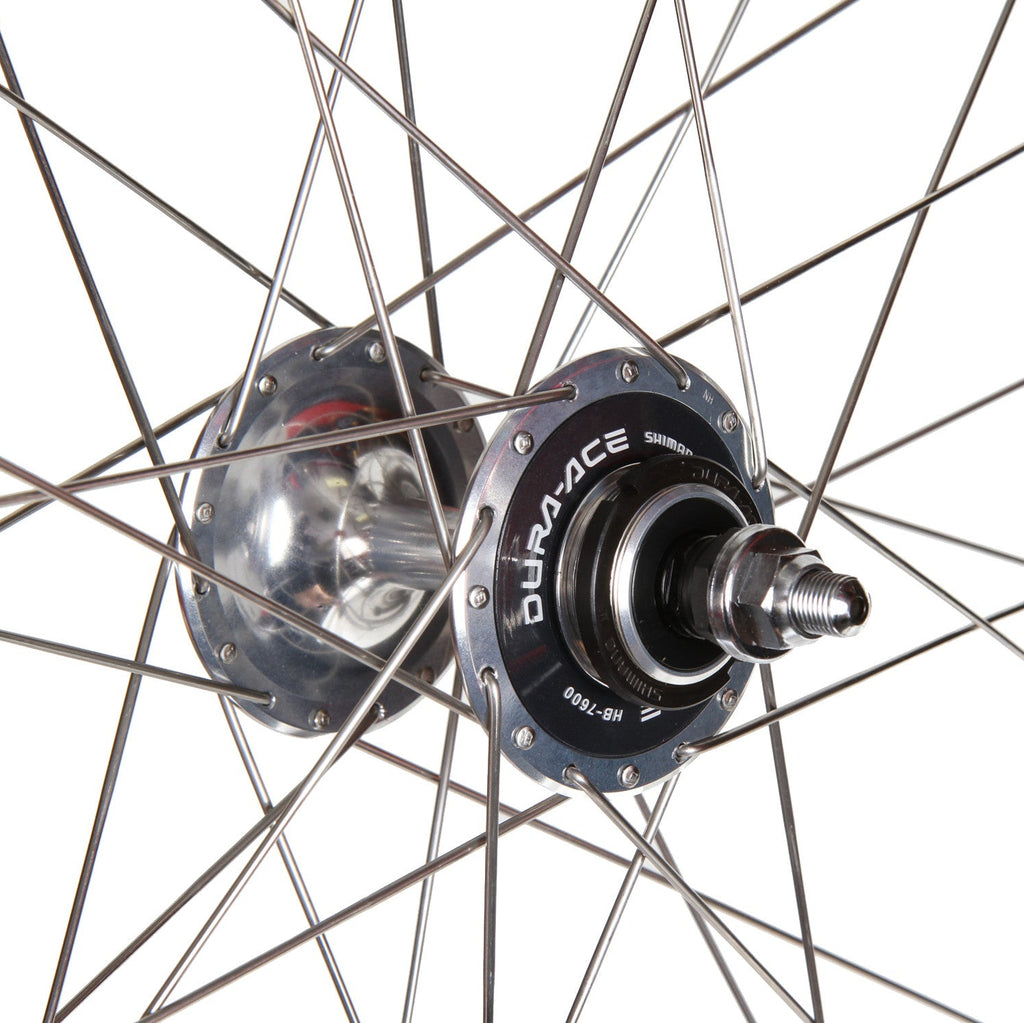 H+Son Archetype/Dura Ace 7600 fixed gear track wheelset - silver