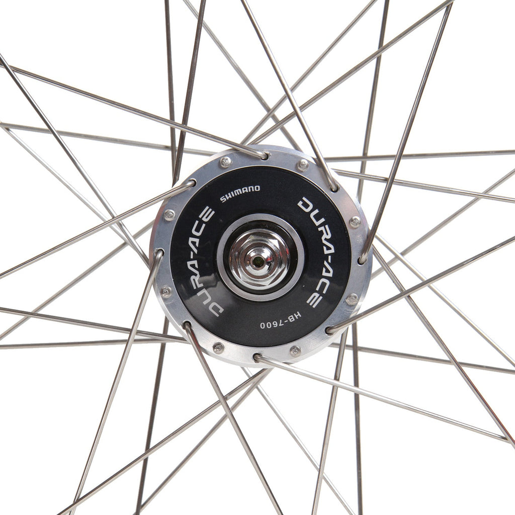 H+Son Archetype/Dura Ace 7600 fixed gear track wheelset - silver