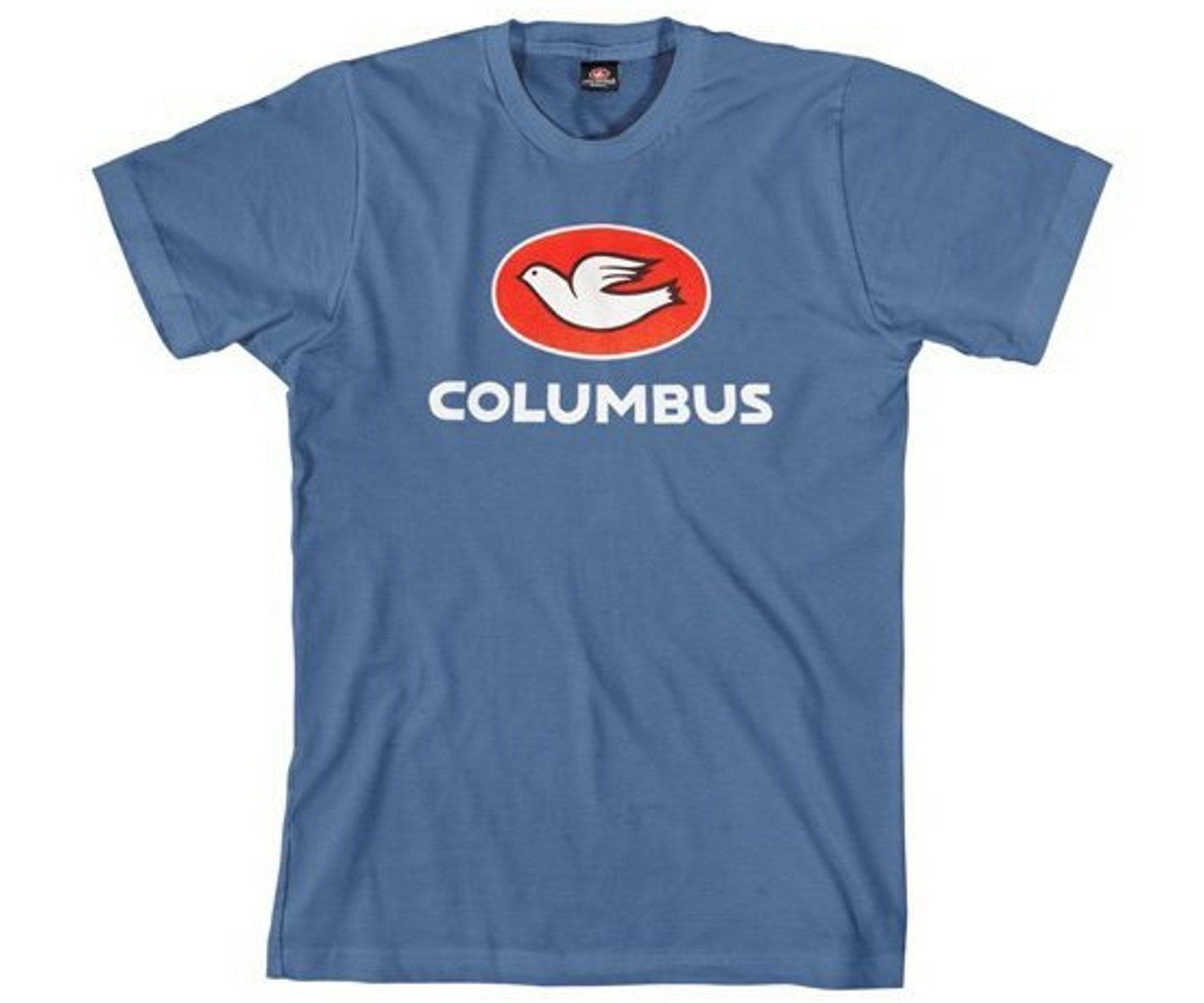 Columbus Dove logo t-shirt - blue - Retrogression Fixed Gear