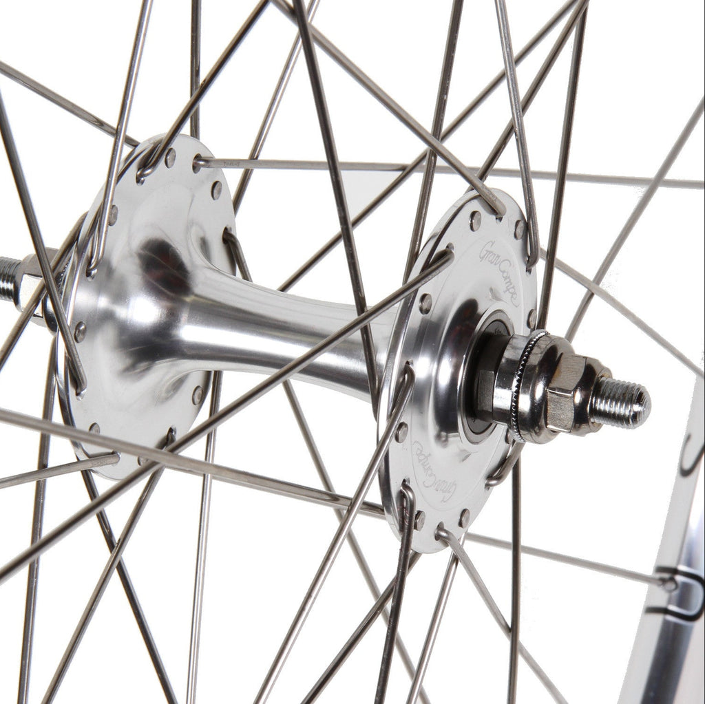 H+Son Archetype/Gran Compe II fixed gear track wheelset - silver