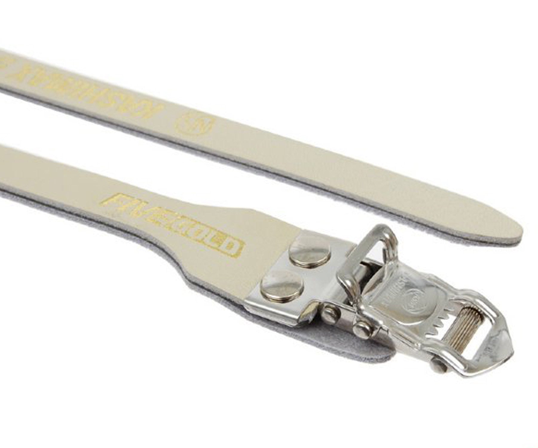 Kashimax Five Gold Super Sprint NJS laminated leather single toe straps - Retrogression Fixed Gear