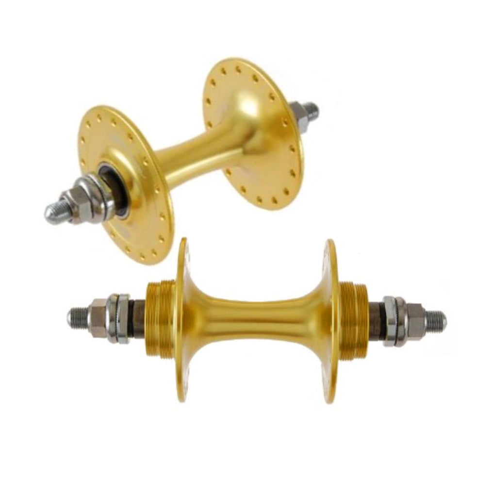 NOS Gran Compe high flange hub set - gold | Retrogression